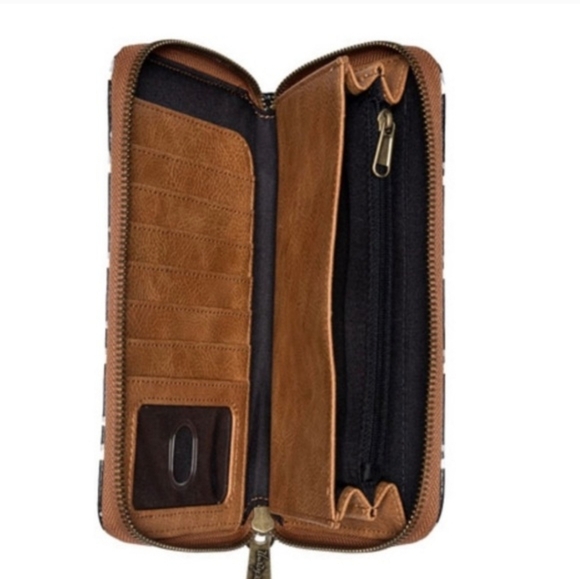 Thirty-One Gifts All About the Benjamins wallet Classic Houndstooth Pebble Nwt - Picture 3 of 10